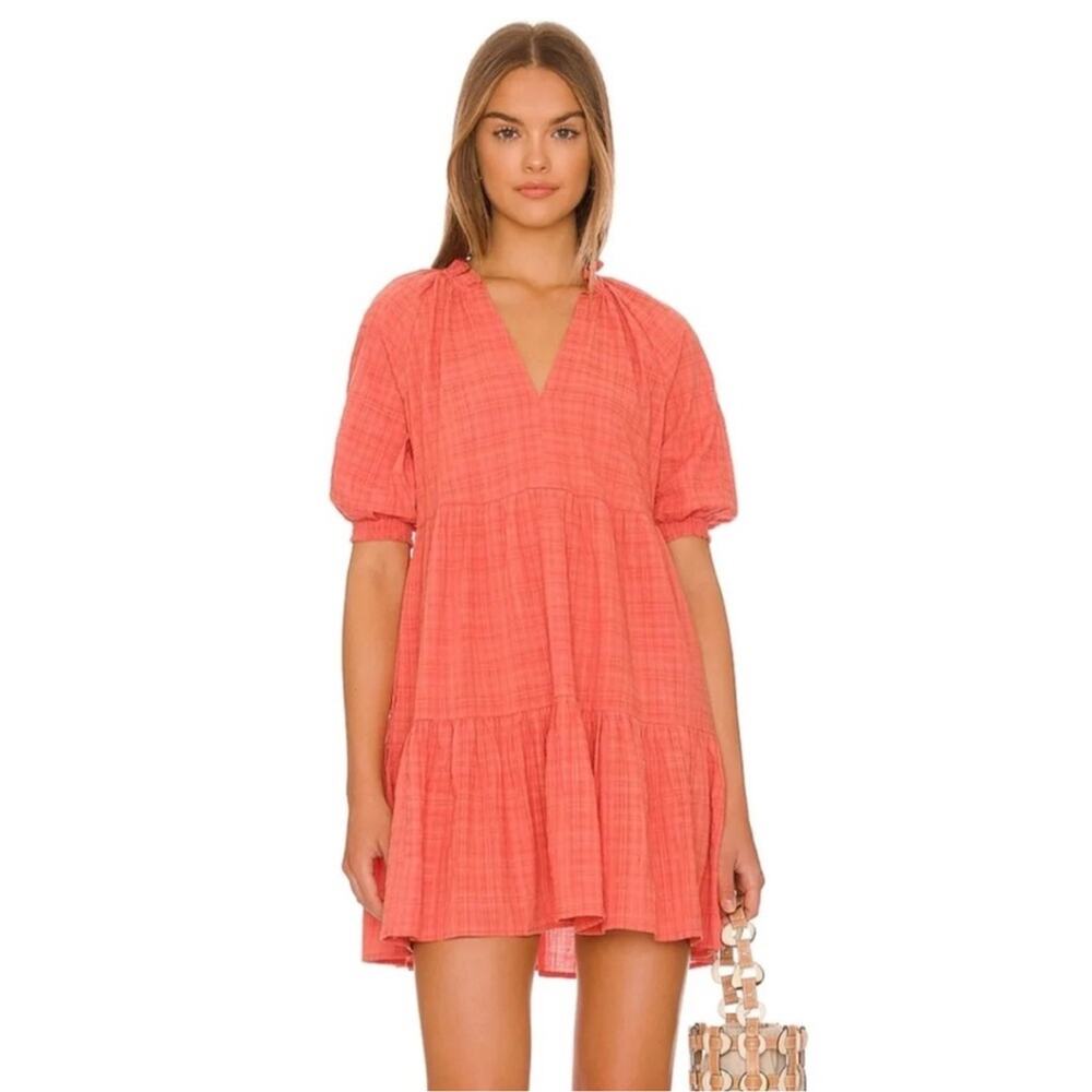 BB Dakota by Steve Madden Hustle and Glow Pink Coral Mini Dress Size S
